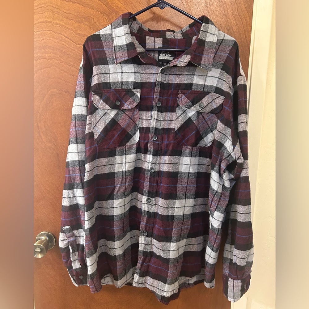 Itasca Burgundy and Black Plaid Shirt